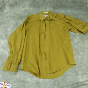 EUC Christopher Lena Green Dress Shirt Permanent Press Size 15-1/2 34-35  s-8449